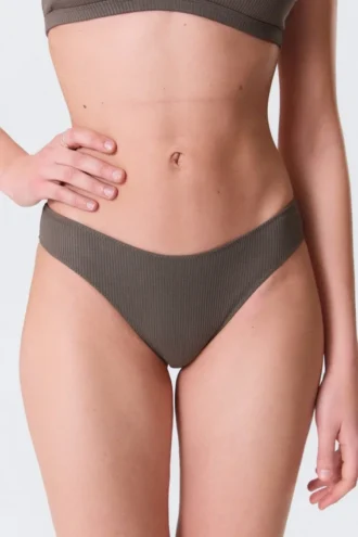 Pack de 2 slips brasileños acanalados – Blanco y gris lavado