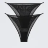 Pack de 2 slips brasileños de malla – Negro