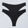 Pack de 2 slips brasileños de modal con corte cheeky – Negro Pack de 2 slips brasileños de modal con corte cheeky – Negro