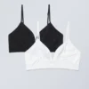 Pack de 2 sujetadores triangulares Cat Soft – Negro y blanco Pack de 2 sujetadores triangulares Cat Soft – Negro y blanco