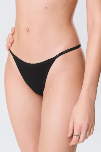 Pack de 2 tangas de algodón – Blanco y negro