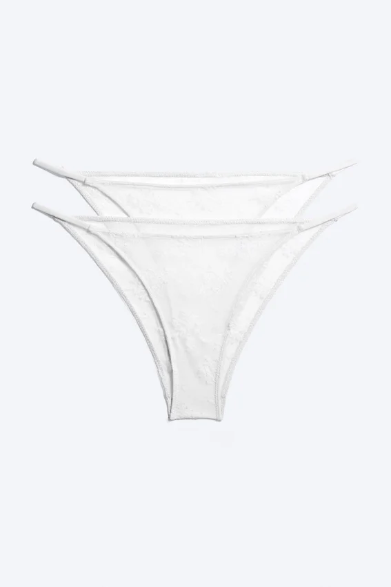 Pack de 2 tangas de encaje – Blanco Pack de 2 tangas de encaje – Blanco