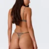 Pack de 2 tangas de encaje transparente – Gris empolvado Pack de 2 tangas de encaje transparente – Gris empolvado