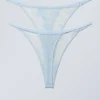 Pack de 2 tangas de encaje Zelda – Azul claro