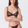 Pack de 2 tangas de malla de talle medio – Negro Pack de 2 tangas de malla de talle medio – Negro