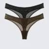 Pack de 2 tangas Mila Mesh – Marrón oscuro Pack de 2 tangas Mila Mesh – Marrón oscuro