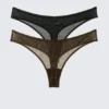 Pack de 2 tangas Mila Mesh – Marrón oscuro Pack de 2 tangas Mila Mesh – Marrón oscuro
