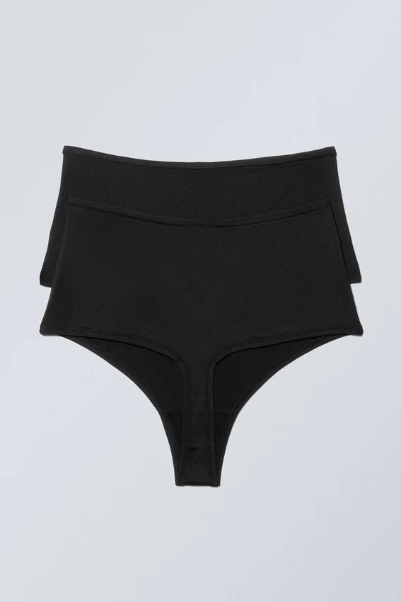 Pack de 2 tangas Soul Soft de talle alto – Negro Pack de 2 tangas Soul Soft de talle alto – Negro