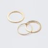 Pack de 3 anillos minimalistas de acero – Dorados Pack de 3 anillos minimalistas de acero – Dorados