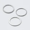 Pack de 3 anillos minimalistas de acero – Plata Pack de 3 anillos minimalistas de acero – Plata