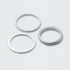 Pack de 3 anillos minimalistas de acero – Plata Pack de 3 anillos minimalistas de acero – Plata