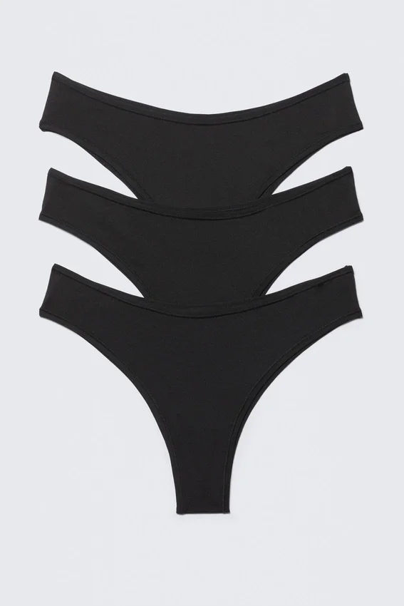 Pack de 3 braguitas microbrasilianas Soul – Negro Pack de 3 braguitas microbrasilianas Soul – Negro
