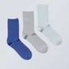 Pack de 3 calcetines brillantes Lova – Azul grisáceo brillante