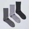 Pack de 3 calcetines brillantes Lova – Gris oscuro, gris claro, negro Pack de 3 calcetines brillantes Lova – Gris oscuro, gris claro, negro