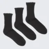 Pack de 3 calcetines con borde de volantes – Negro Pack de 3 calcetines con borde de volantes – Negro