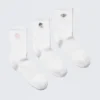 Pack de 3 calcetines cortos bordados – Blanco – Mezcla bordada Pack de 3 calcetines cortos bordados – Blanco – Mezcla bordada
