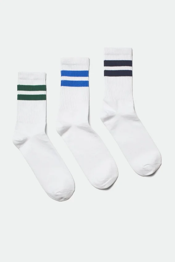 Pack de 3 calcetines deportivos a rayas – Rayas multicolores Pack de 3 calcetines deportivos a rayas – Rayas multicolores