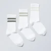 Pack de 3 calcetines deportivos a rayas – Rayas salvia Pack de 3 calcetines deportivos a rayas – Rayas salvia
