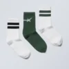 Pack de 3 calcetines deportivos con estampados – Rayas verdes y negras Hypnox Pack de 3 calcetines deportivos con estampados – Rayas verdes y negras Hypnox