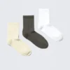 Pack de 3 pares de calcetines cortos Bella – Amarillo/Gris/Blanco Pack de 3 pares de calcetines cortos Bella – Amarillo/Gris/Blanco
