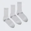 Pack de 3 pares de calcetines deportivos – Gris jaspeado Pack de 3 pares de calcetines deportivos – Gris jaspeado