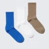 Pack de 3 pares de calcetines lisos – Azul/Blanco/Beige Pack de 3 pares de calcetines lisos – Azul/Blanco/Beige