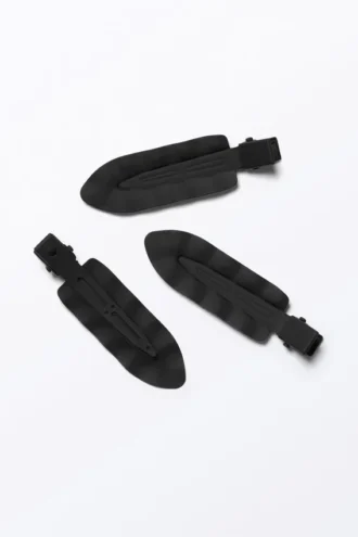 Pack de 3 pinzas para el pelo con volantes – Negro