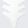 Pack de 3 slips brasileños de algodón Inez – Blanco Pack de 3 slips brasileños de algodón Inez – Blanco