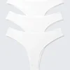 Pack de 3 slips brasileños de algodón Inez – Blanco Pack de 3 slips brasileños de algodón Inez – Blanco