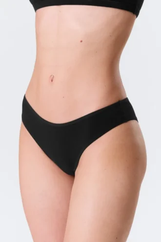 Pack de 3 slips brasileños de algodón Inez – Negro