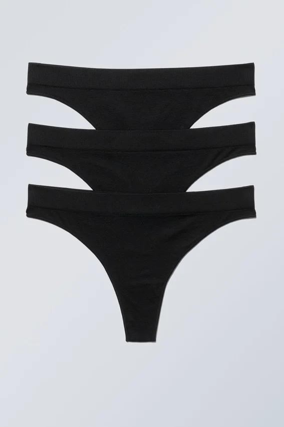 Pack de 3 tangas Cat Soft – Negro Pack de 3 tangas Cat Soft – Negro