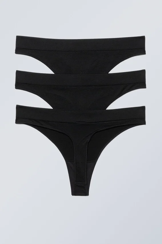 Pack de 3 tangas Cat Soft – Negro Pack de 3 tangas Cat Soft – Negro