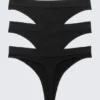 Pack de 3 tangas Cat Soft sin costuras y de talle alto – Negro