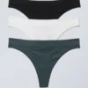Pack de 3 tangas Cat Soft – Turquesa oscuro, blanco, negro Pack de 3 tangas Cat Soft – Turquesa oscuro, blanco, negro