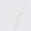 Pack de 3 tangas de algodón acanalado Stella – Blanco Pack de 3 tangas de algodón acanalado Stella – Blanco