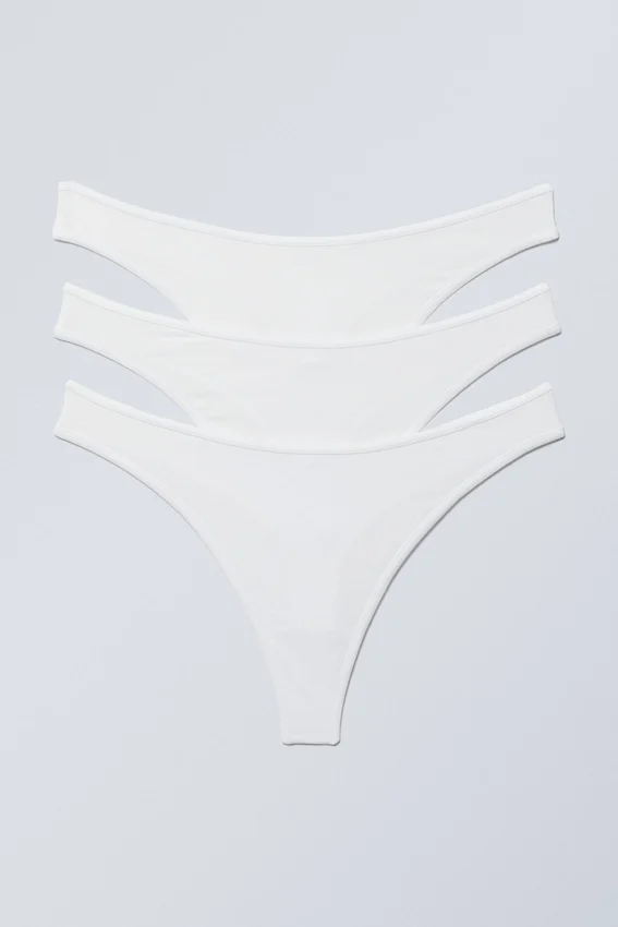Pack de 3 tangas de algodón Jade – Blanco Pack de 3 tangas de algodón Jade – Blanco