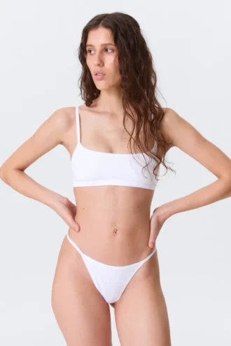 Pack de 3 tangas de algodón suave – Negro/Negro/Blanco
