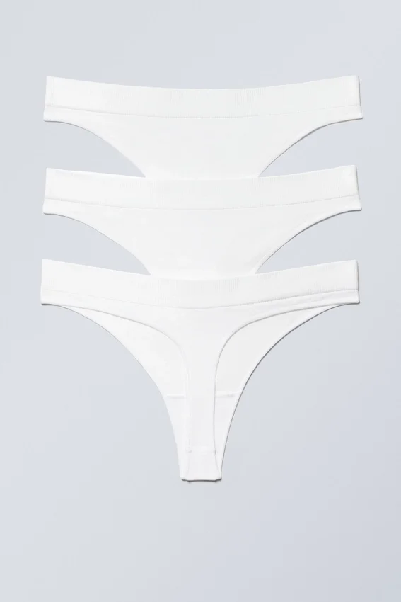 Pack de 3 tangas de talle alto sin costuras Cat Soft – Blanco Pack de 3 tangas de talle alto sin costuras Cat Soft – Blanco