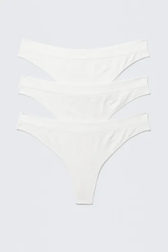Pack de 3 tangas sin costuras – Blanco