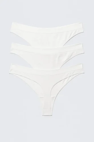 Pack de 3 tangas sin costuras – Blanco