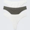 Pack de 3 tangas sin costuras – Blanco/Verde caqui Pack de 3 tangas sin costuras – Blanco/Verde caqui