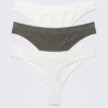 Pack de 3 tangas sin costuras – Blanco/Verde caqui Pack de 3 tangas sin costuras – Blanco/Verde caqui