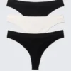 Pack de 3 tangas sin costuras – Blanco y negro Pack de 3 tangas sin costuras – Blanco y negro