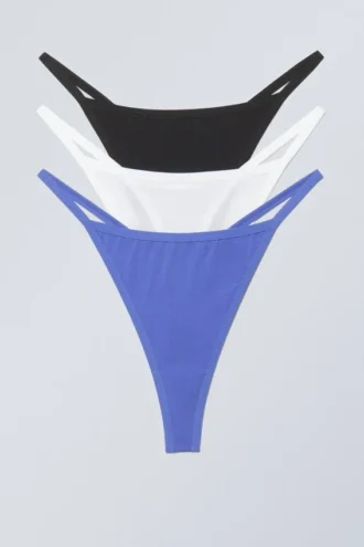 Pack de 3 tangas Soul – Blanco, negro y azul