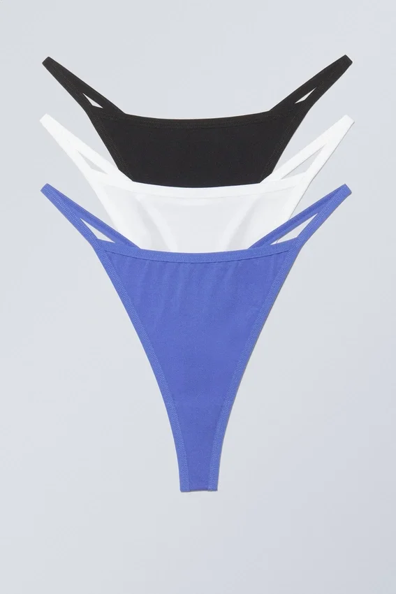 Pack de 3 tangas Soul – Blanco, negro y azul Pack de 3 tangas Soul – Blanco, negro y azul