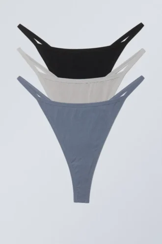 Pack de 3 tangas Soul – Gris, negro y azul