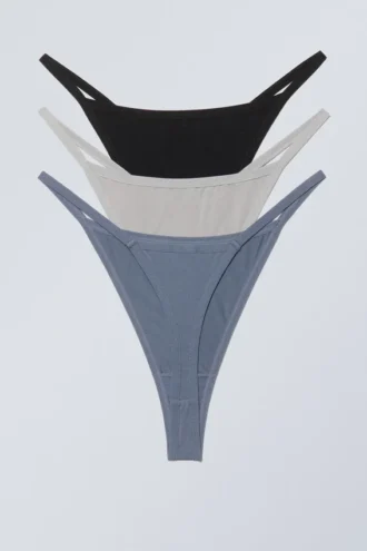 Pack de 3 tangas Soul – Gris, negro y azul