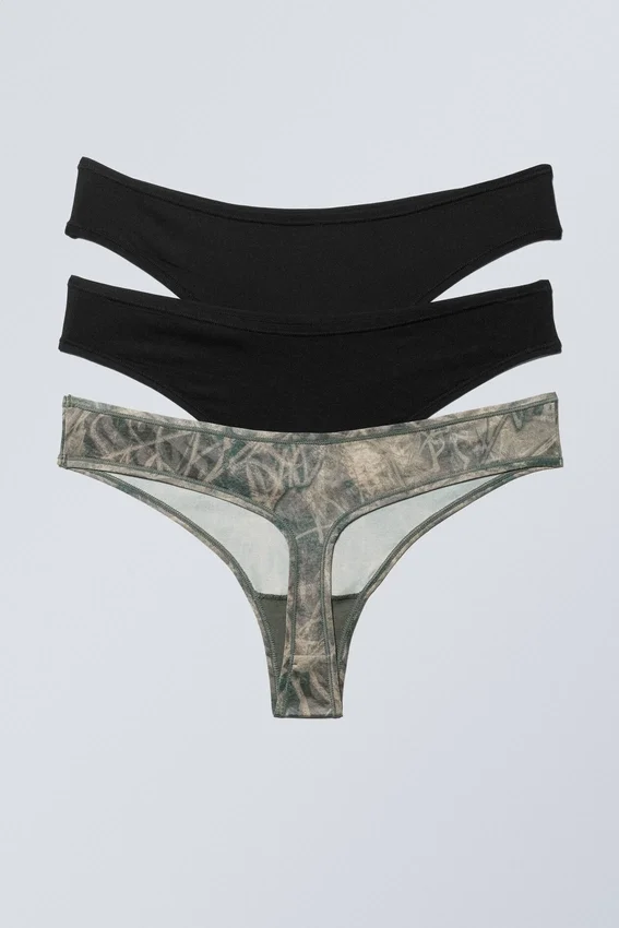 Pack de 3 tangas Soul Soft – Negro y Scribble Pack de 3 tangas Soul Soft – Negro y Scribble