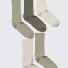 Pack de 5 calcetines acanalados – Mezcla de caqui Pack de 5 calcetines acanalados – Mezcla de caqui