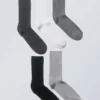 Pack de 5 calcetines acanalados – Mezcla de grises Pack de 5 calcetines acanalados – Mezcla de grises
